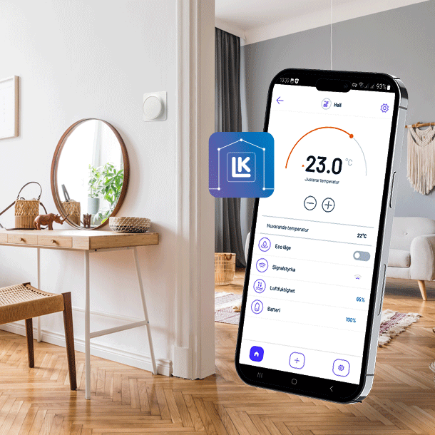 Styr varmen med app
