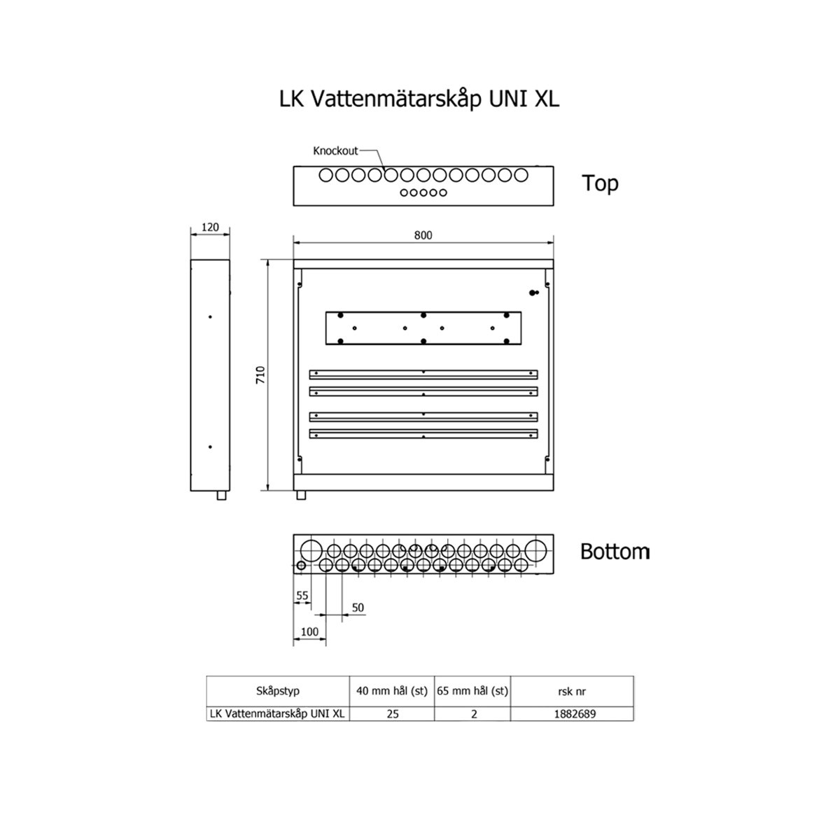 LK Vattenmätarskåp UNI XL