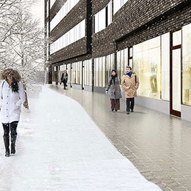 Gater med snø og slpas kontra gater med gatevarme fra LK Systems